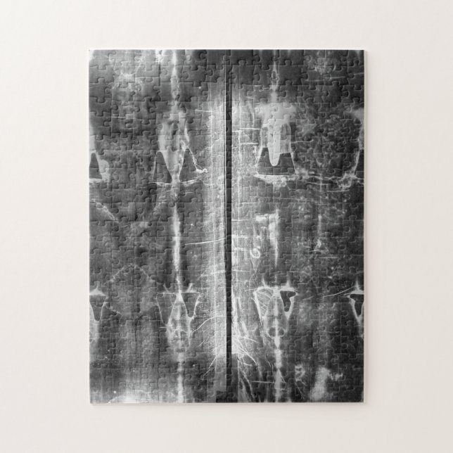 Negative Photo Shroud of Turin Crucifixion Jigsaw Puzzle (Vertical)