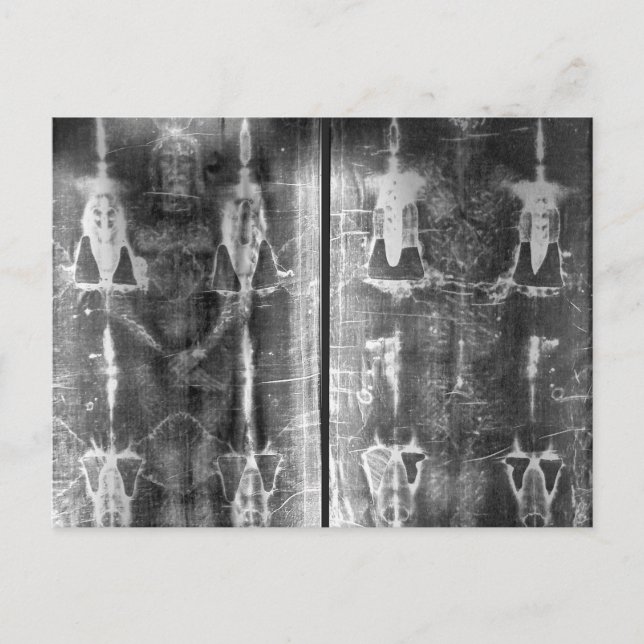 Negative Photo Shroud of Turin Crucifixion Postcard (Front)