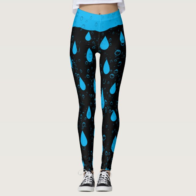 Negative Rain Drops Leggings (Front)