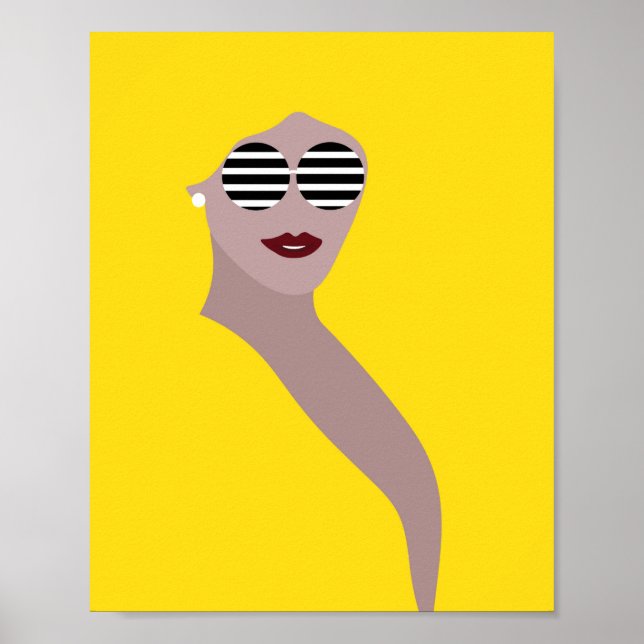 Negative Space Fashion Illustration Poster (Front)