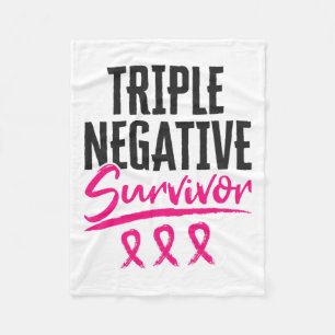 Negative Survivor Tnbc Breast Cancer Awareness Fleece Blanket