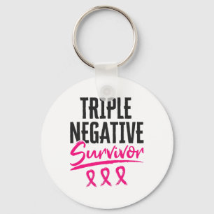 Negative Survivor Tnbc Breast Cancer Awareness Key Ring