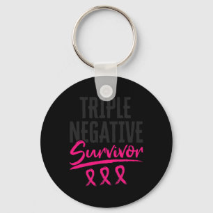 Negative Survivor Tnbc Breast Cancer Awareness Key Ring