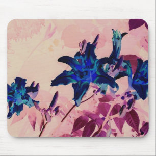 negative tiger lilies mouse mat