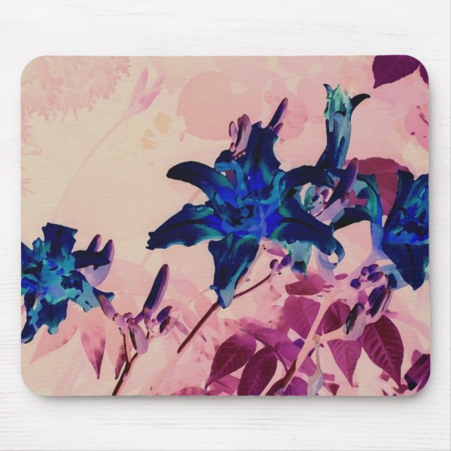 negative tiger lilies mouse mat (Front)
