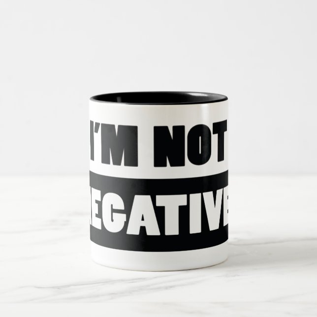 Negative (white) Two-Tone coffee mug (Center)