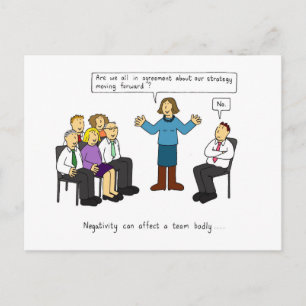 Negativity in the Workplace Humor. Postcard