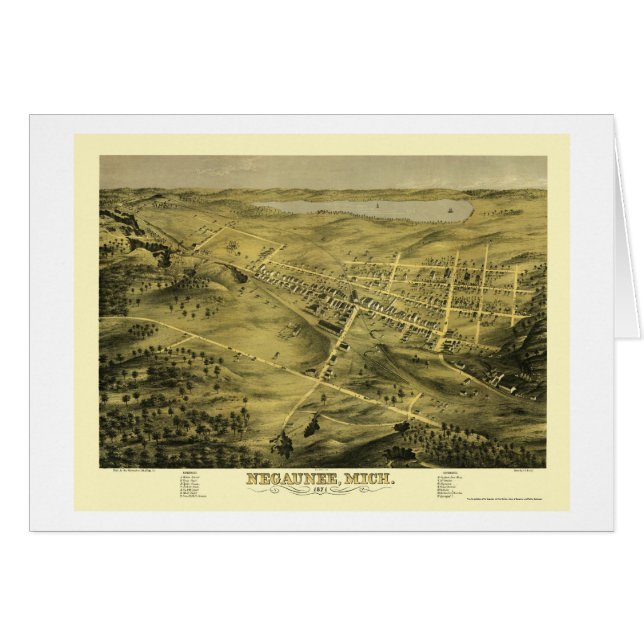 Negaunee, MI Panoramic Map - 1871 (Front Horizontal)