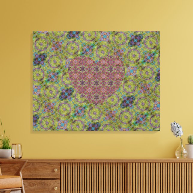 Negba Rose Heart Encore Canvas Print (Insitu(LivingRoom))