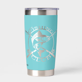Negitive space Bass fishing club logo, Custom area Insulated Tumbler