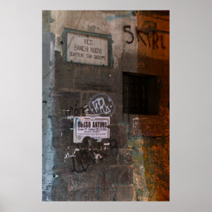 Neglected Old Wall Poster