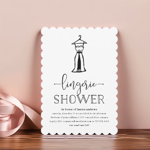 Negligée Lingerie Shower Invitation