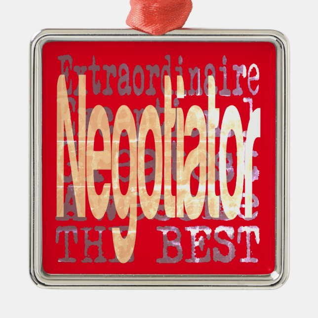 Negotiator Extraordinaire Metal Tree Decoration (Front)