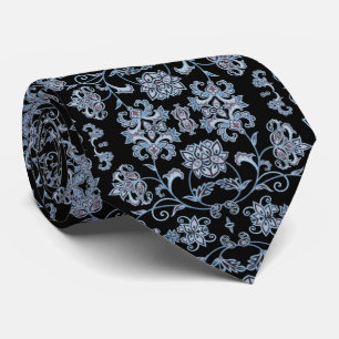 Negra decoración azul tie