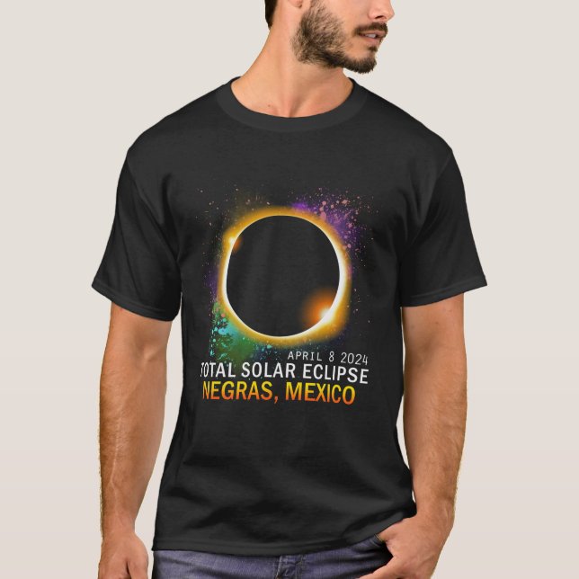 Negras Mexico Total Solar Eclipse 2024 T-Shirt (Front)