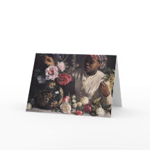Negress with Peonies