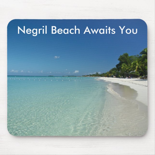 Negril Beach Awaits You Mouse Mat (Front)