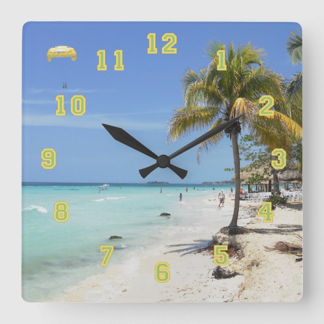 Negril Beach Jamaica Clock (Front)