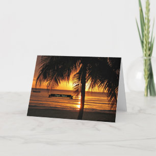 Negril, Jamaica sunset Card