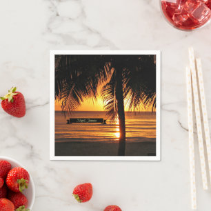 Negril, Jamaica sunset Napkin