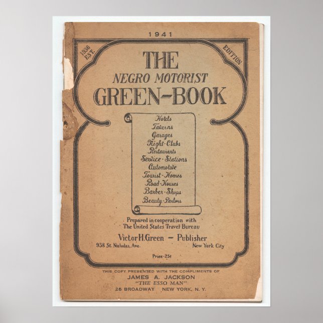 Negro Motorist Green-Book Poster (Front)