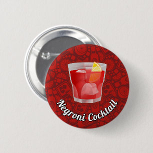 Negroni Cocktail 6 Cm Round Badge