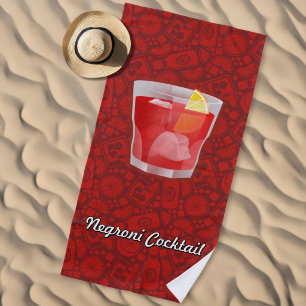 Negroni Cocktail Beach Towel