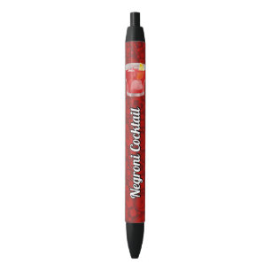 Negroni Cocktail Black Ink Pen