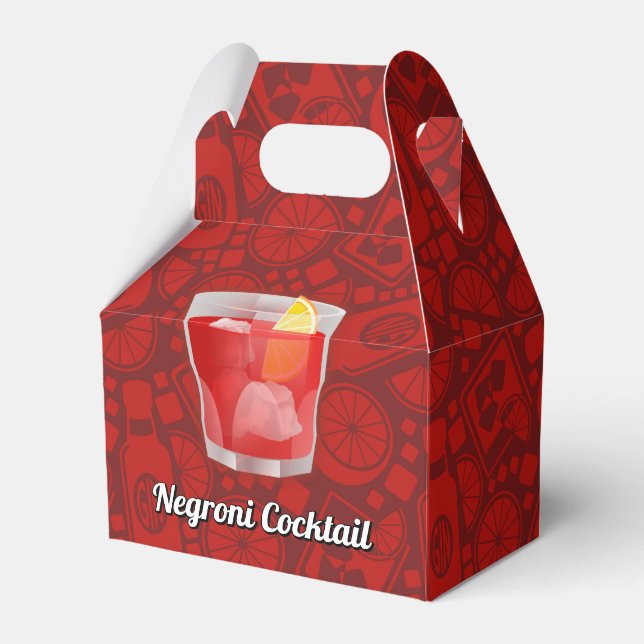 Negroni Cocktail Favour Box (Front Side)