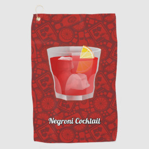 Negroni Cocktail Golf Towel