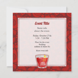 Negroni Cocktail Invitation