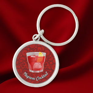 Negroni Cocktail Key Ring
