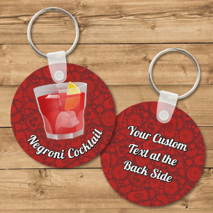 Negroni Cocktail Key Ring