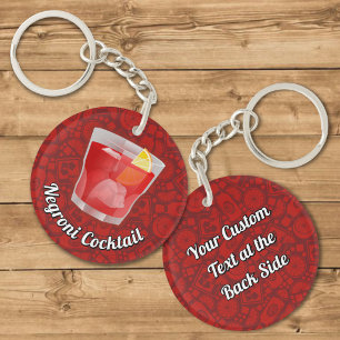 Negroni Cocktail Key Ring