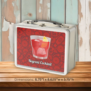 Negroni Cocktail Metal Lunch Box