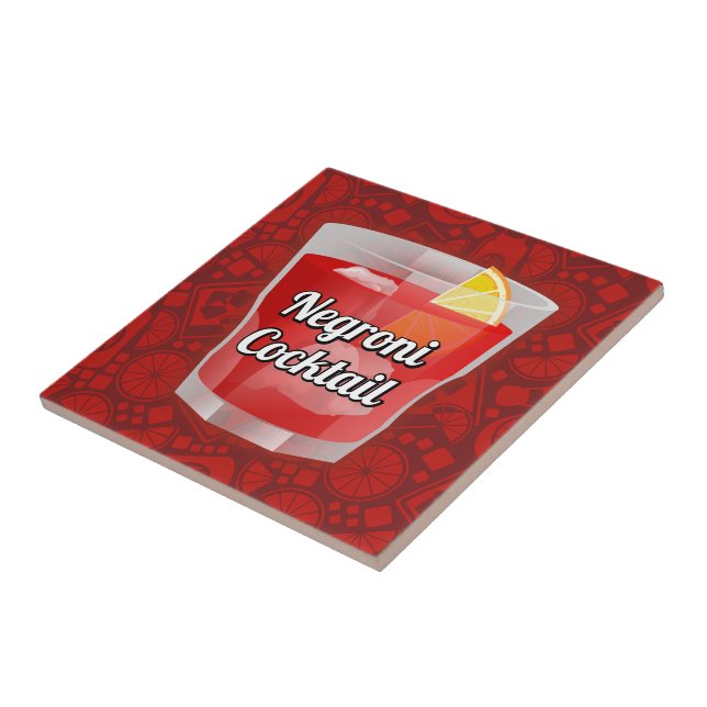 Negroni Cocktail Tile (Side)