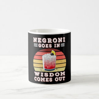 Negroni goes in wisdom comes out coffee mug