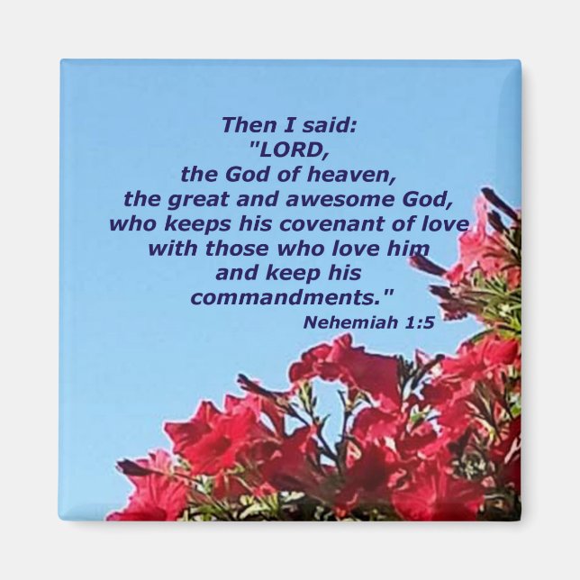 Nehemiah 1:5 magnet (Front)