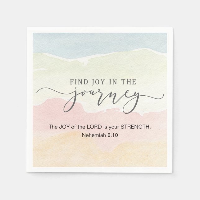 Nehemiah 8:10 Joy of the Lord is your Strength Napkin (Front)