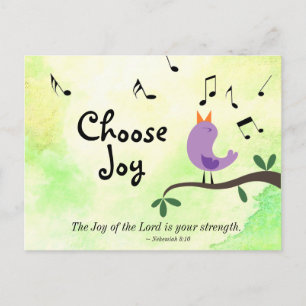 Nehemiah 8:10 Joy of the Lord is Your Strength Postcard