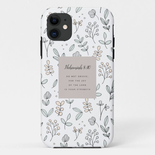 Nehemiah 8:10 Scripture Case-Mate iPhone Case (Back)