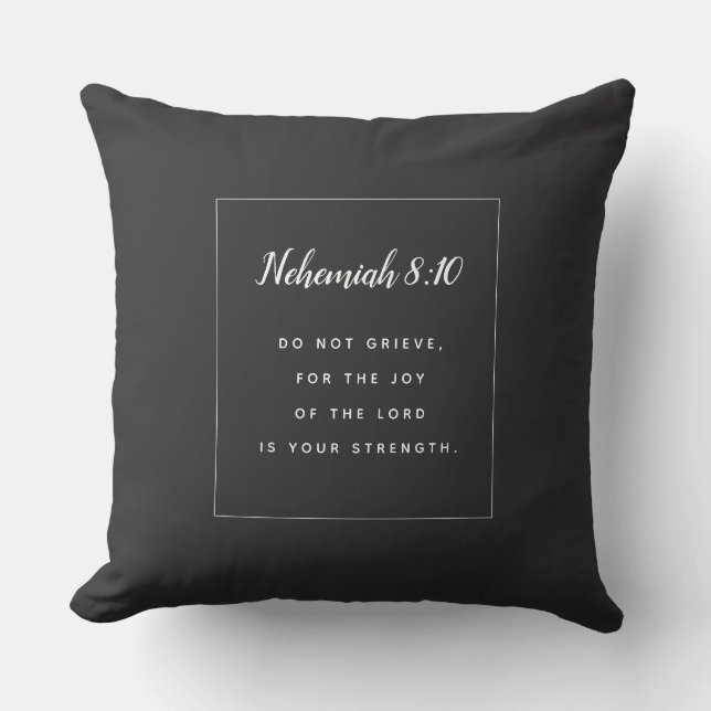 Nehemiah 8:10 Scripture Cushion (Front)