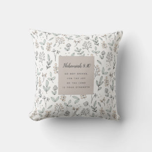 Nehemiah 8:10 Scripture Cushion