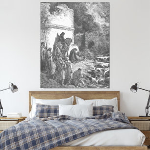 Nehemiah Views the Ruins of Jerusalem's Walls Canvas Print