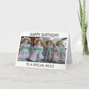 **NEICE** ON YOUR BIRTHDAY FROM VINTAGE DOLLS CARD