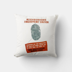 Neigborhood Fingerprint Station Cushion
