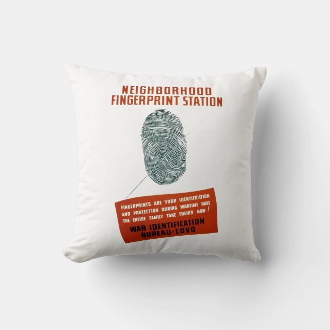 Neigborhood Fingerprint Station Cushion (Front)