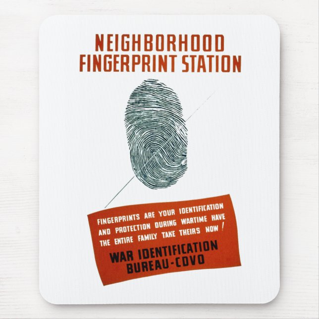 Neigborhood Fingerprint Station Mouse Mat (Front)
