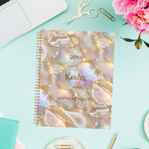 neige gold agate holographic name 2027 planner