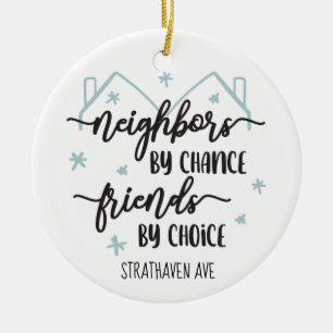 Neighbor Christmas Tree ornament gift Custom